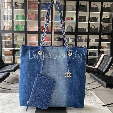 chanel denim tote bag replica